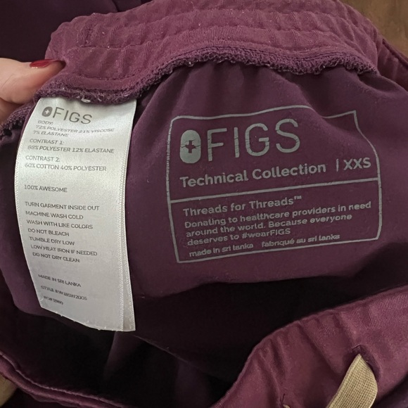 Figs Pants & Jumpsuits Figs Zamora Xxs Deep Purple Poshmark